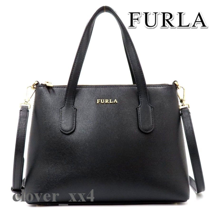 美品】フルラ ショルダーバッグ ブラック 黒 レザー ジル FURLA 美品】フルラ ショルダーバッグ ブラック 黒 レザー ジル FURLA