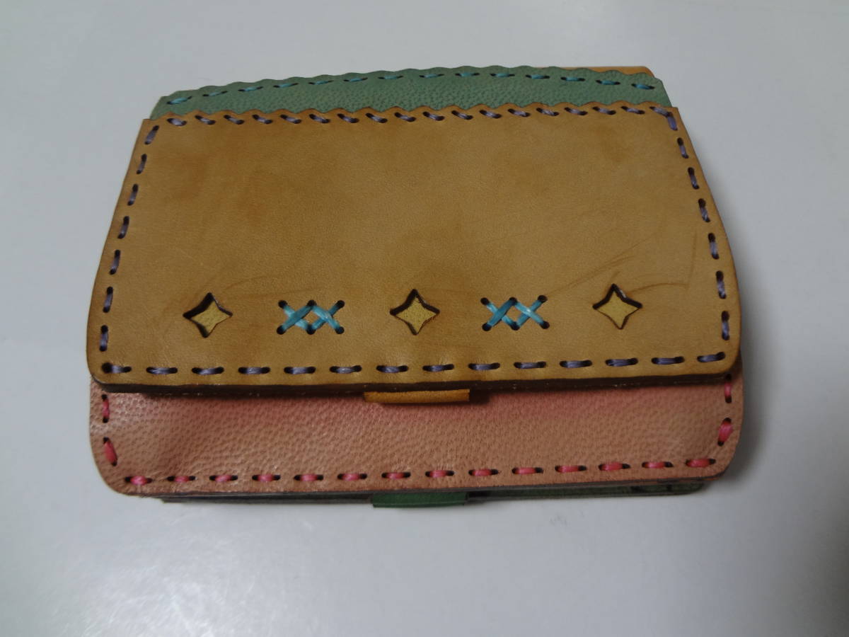オジャガデザイン OJAGADESIGN 2つ折り財布 ブラウン/グリーン