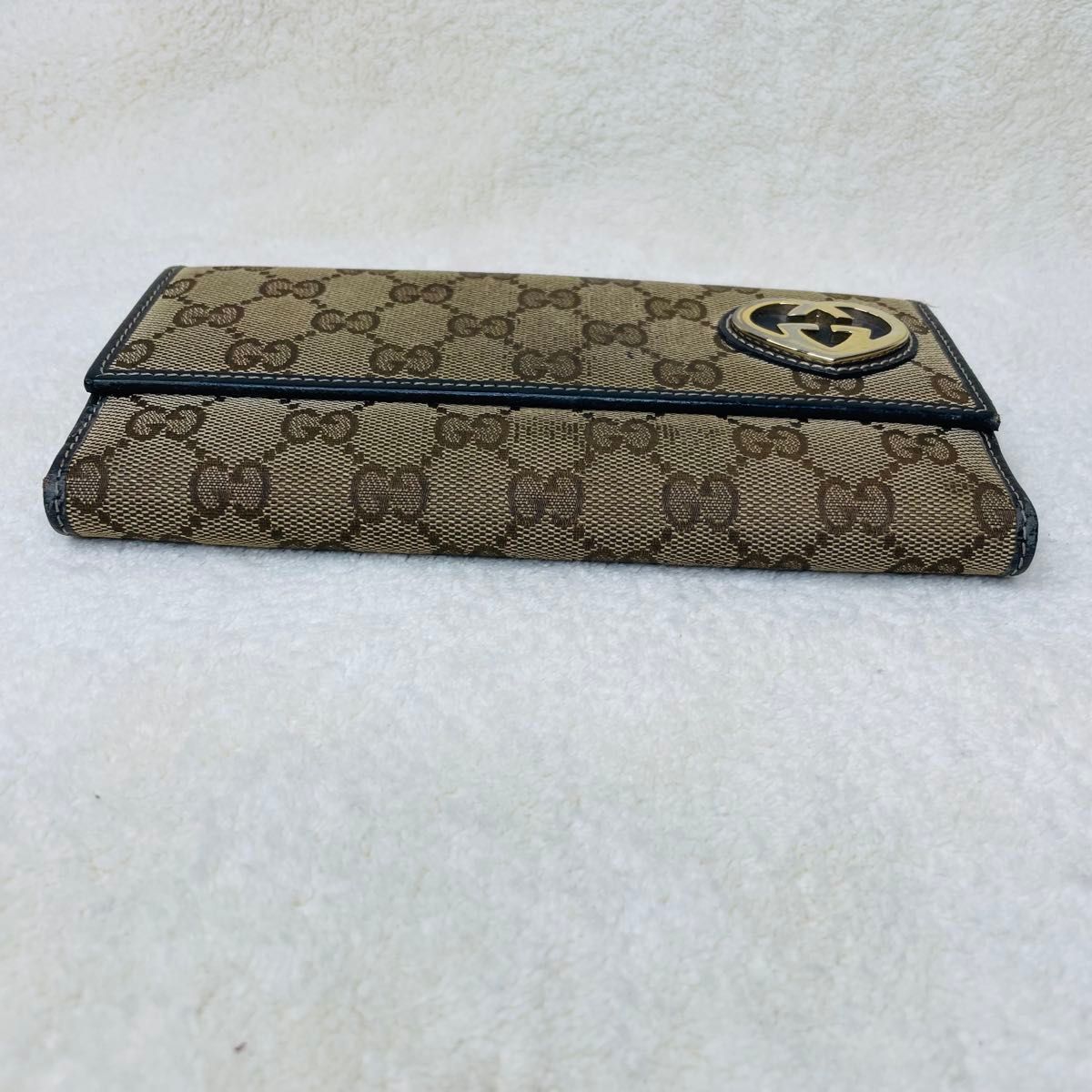 GUCCI グッチ 長財布 ウォレット GGキャンバス レザー ラブリー GUCCI グッチ 長財布 ウォレット GGキャンバス レザー ラブリー