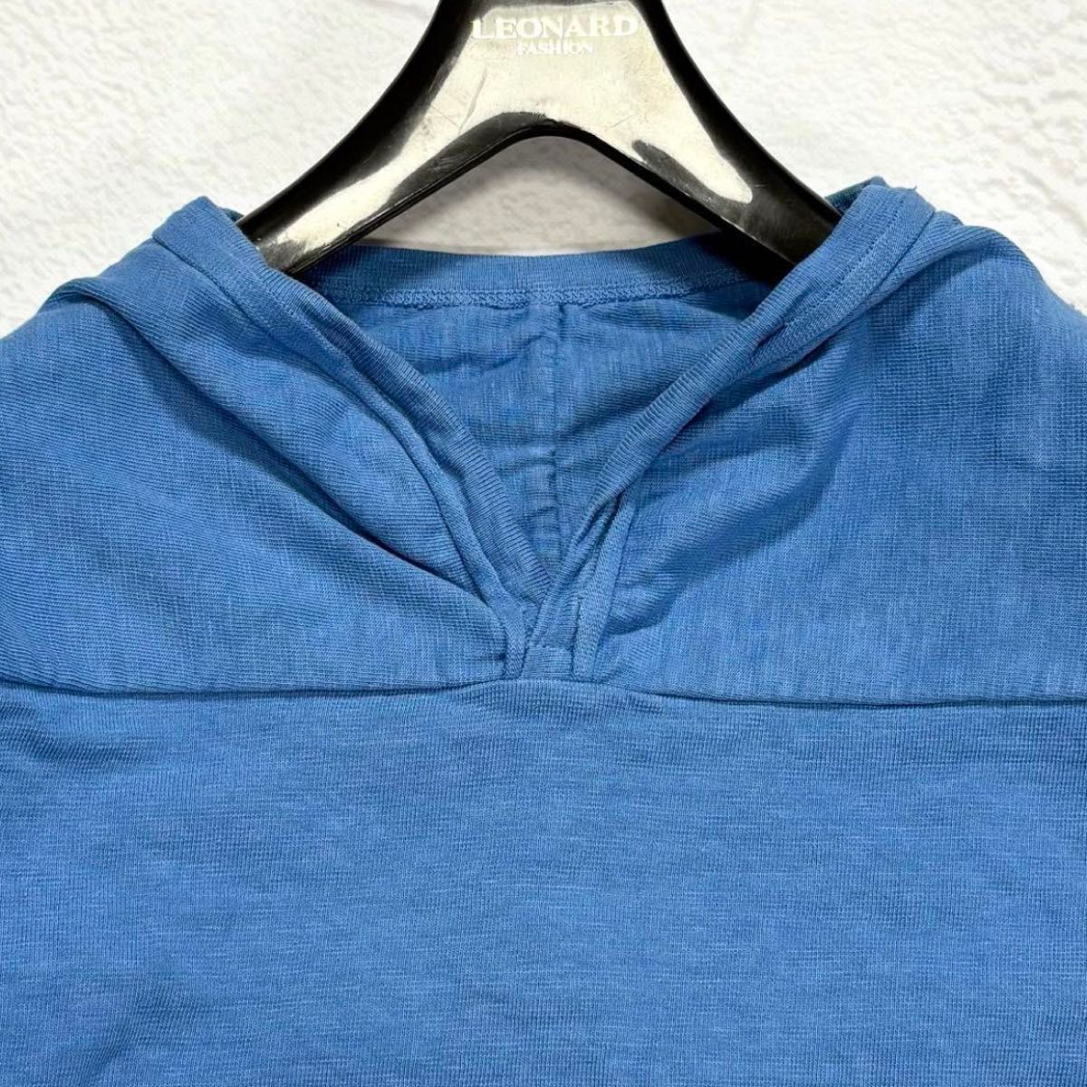美品 45R 45rpm でこぼこ天竺の908アウター Tシャツ ロゴ刺繍 美品 45R 45rpm でこぼこ天竺の908アウター Tシャツ ロゴ刺繍