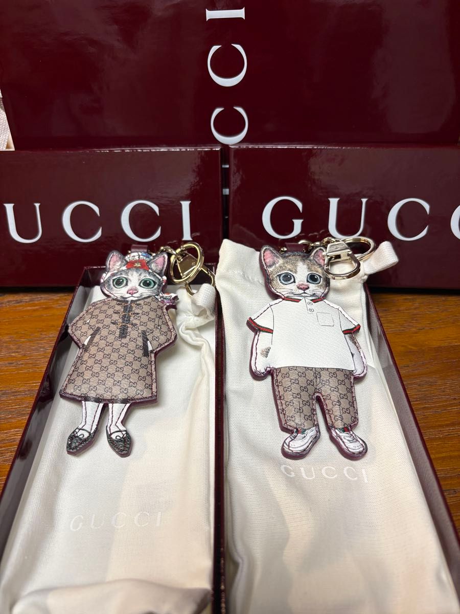 新品未使用 GUCCI ヒグチユウコ 猫 チャーム ボリス&ボー 2個 新品未使用 GUCCI ヒグチユウコ 猫 チャーム ボリス&ボー 2個