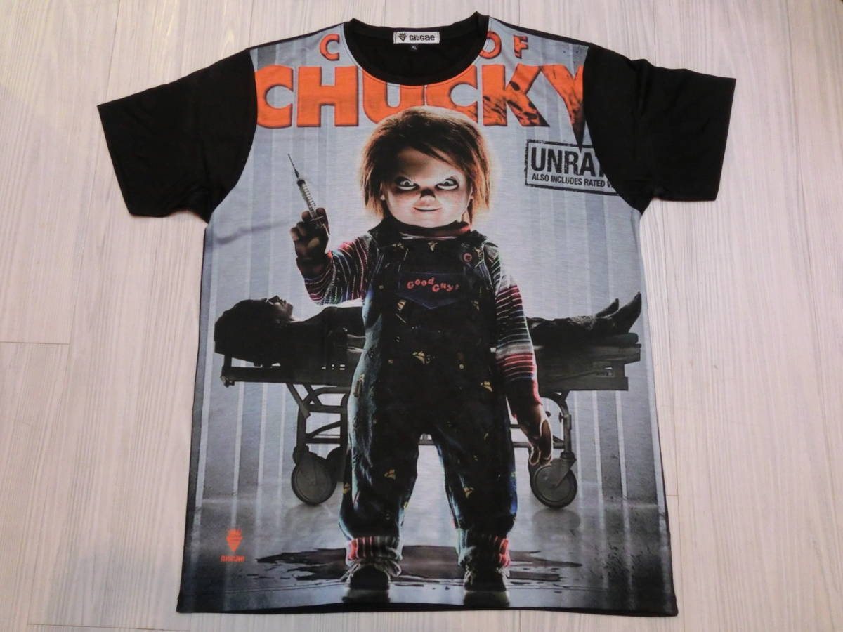 チャイルドプレイ チャッキー Tシャツ XL 未使用新品◆映画 child's play レディプレイヤー1 出演 Chucky ホラー 男性 女性_画像1