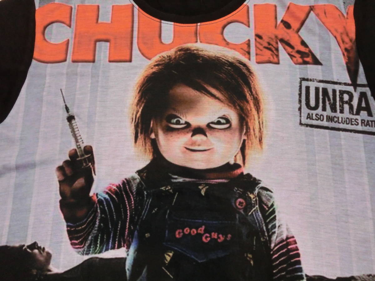 チャイルドプレイ チャッキー Tシャツ XL 未使用新品◆映画 child's play レディプレイヤー1 出演 Chucky ホラー 男性 女性_画像4