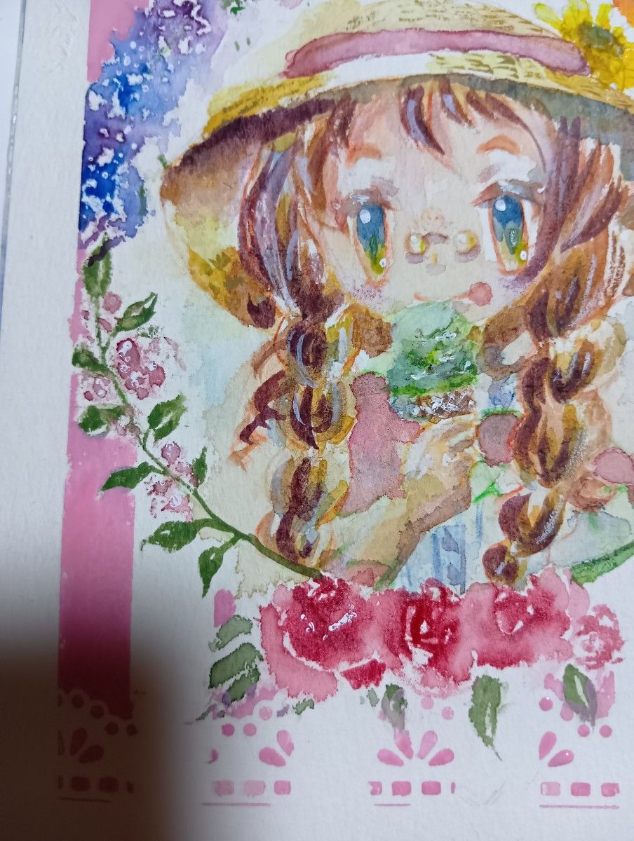 手描きイラスト 原画 女の子 オリジナルイラスト ハンドメイド 手描きイラスト 原画 女の子 オリジナルイラスト ハンドメイド
