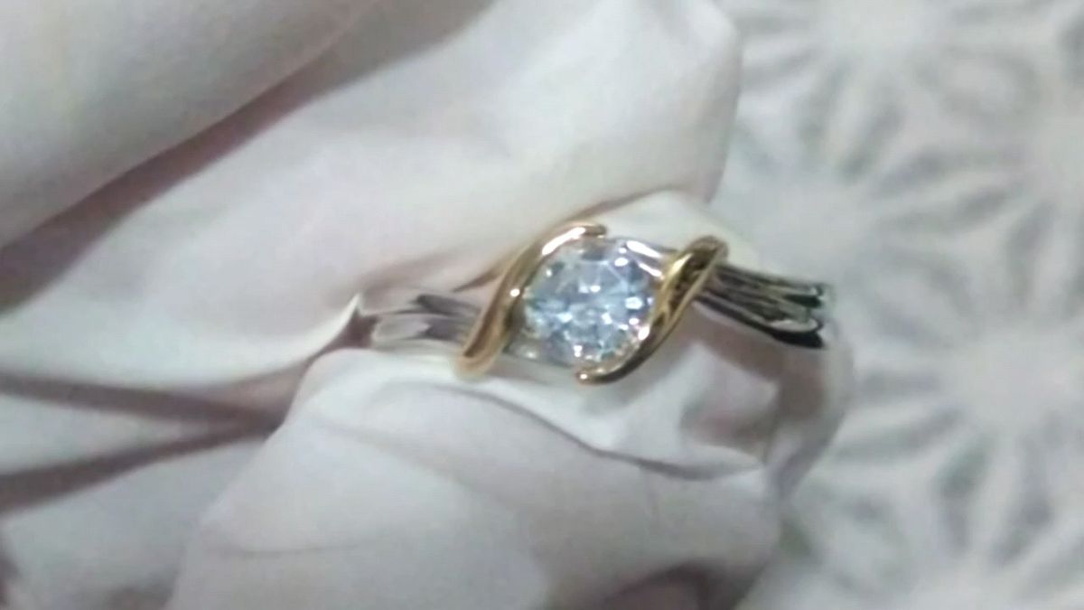 【新品仕上げ済み】 Pt900 K18 0.41ct ダイヤモンド コンビリング 12号