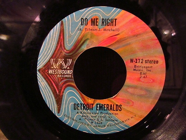 DETROIT EMERALDS★DO ME RIGHT/JUST NOW AND THEN W-172 US盤★200410f4-rcd 7インチ_画像1