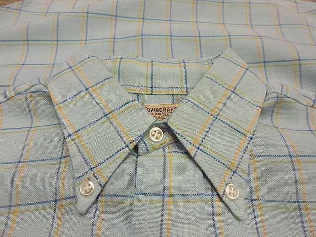  Vintage 70\'s*TOWNCRAFT Kids button down check shirt size4*200418s11-k-sssh old clothes child clothes BD shirt tops 