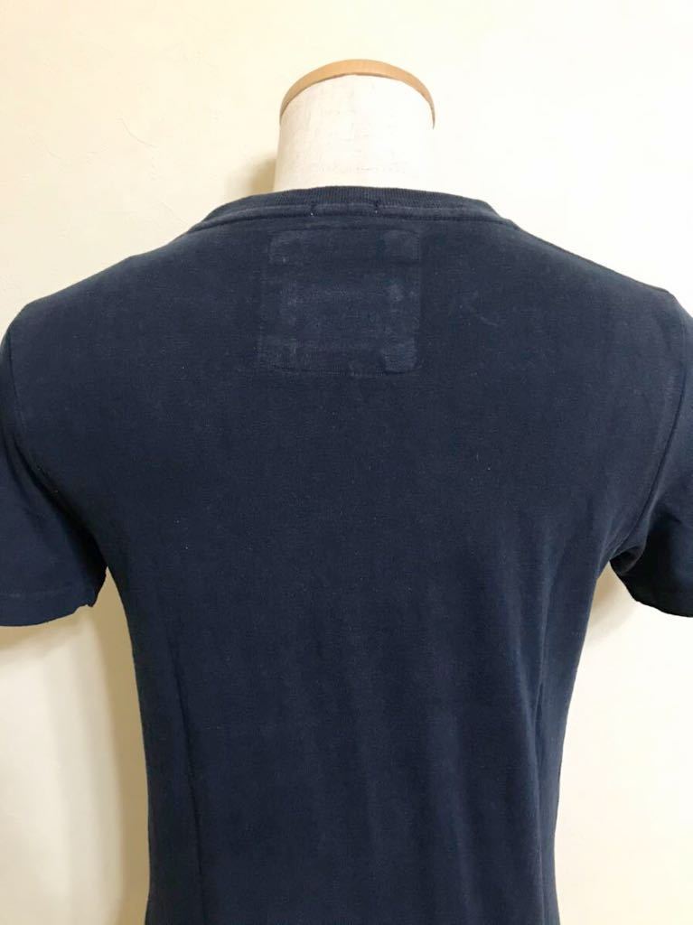 Abercrombie & Fitch アバクロンビー&フィッチ ビッグロゴ Tシャツ トップス サイズS 半袖 ネイビー