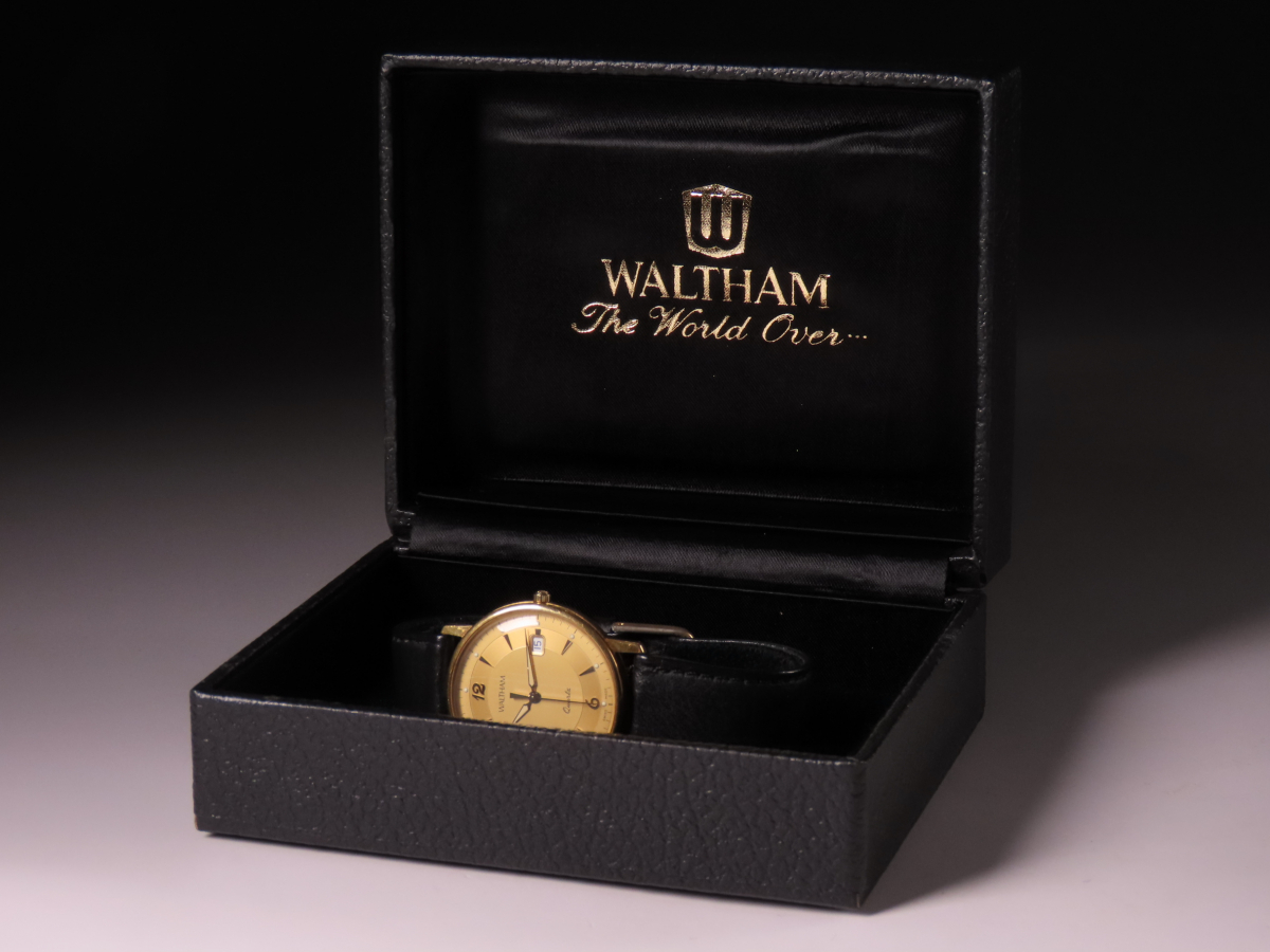 晃】WALTHAM ウォルサム 18K 金無垢 Quartz クォーツ 総重量29g 晃】WALTHAM ウォルサム 18K 金無垢 Quartz クォーツ 総重量29g