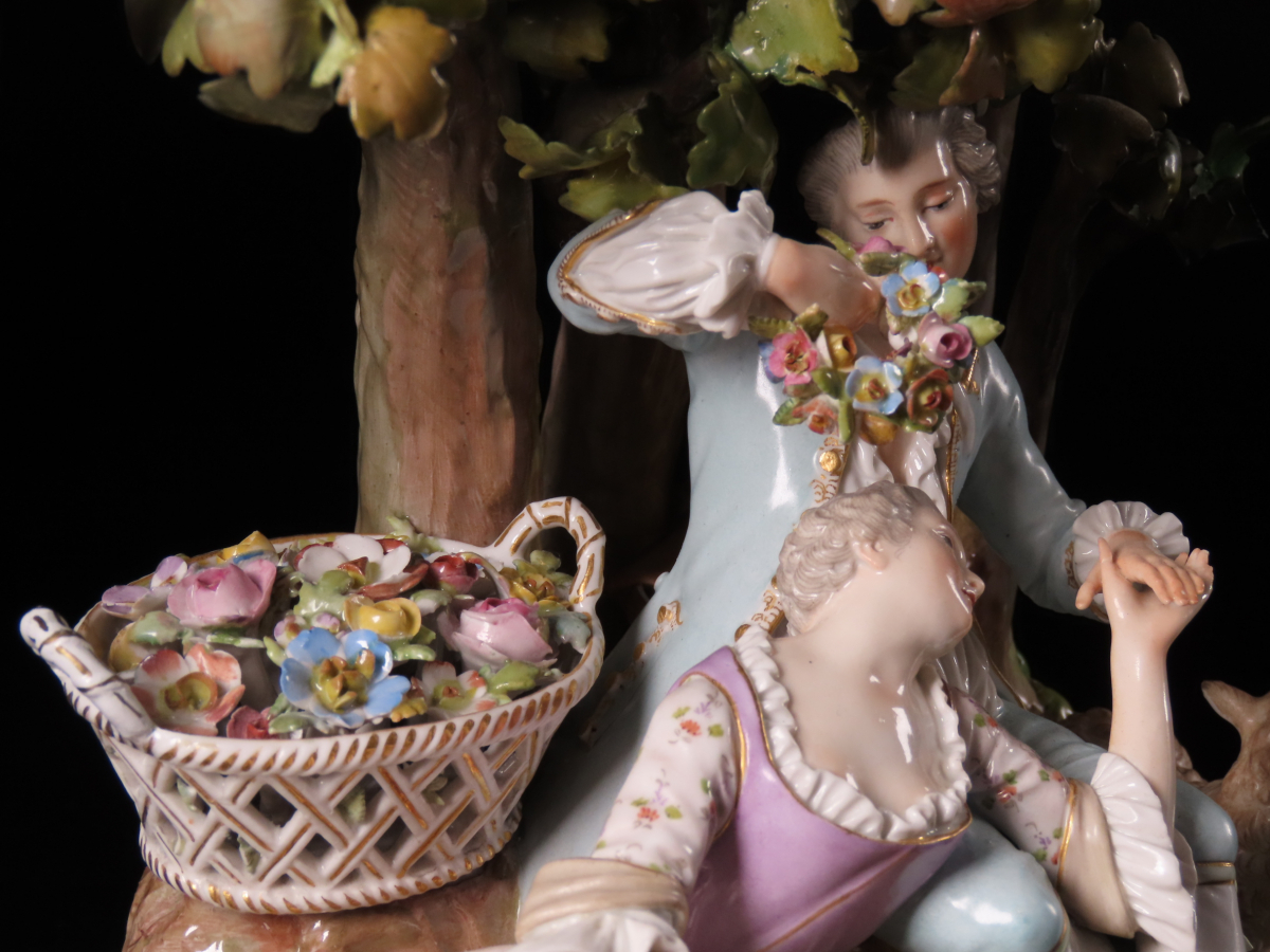 晃】MEISSEN マイセン 巨匠J.J.ケンドラー原型 『木陰の羊飼いの 晃】MEISSEN マイセン 巨匠J.J.ケンドラー原型 『木陰の羊飼いの