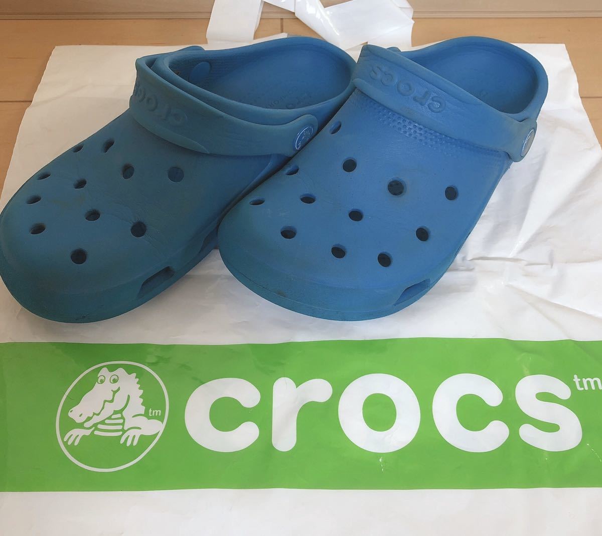 クロックス crocs J3（21～22cm ）青色　used_画像1
