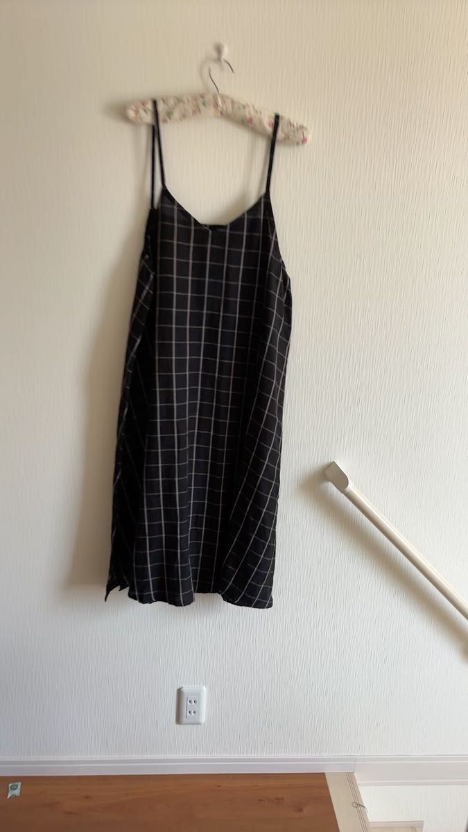 (新品)キャミソールドレス*インド綿混 M エプロンドレス