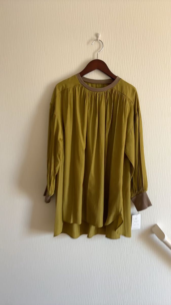 (新品)ブラウス チュニックM〜 Lマスタード