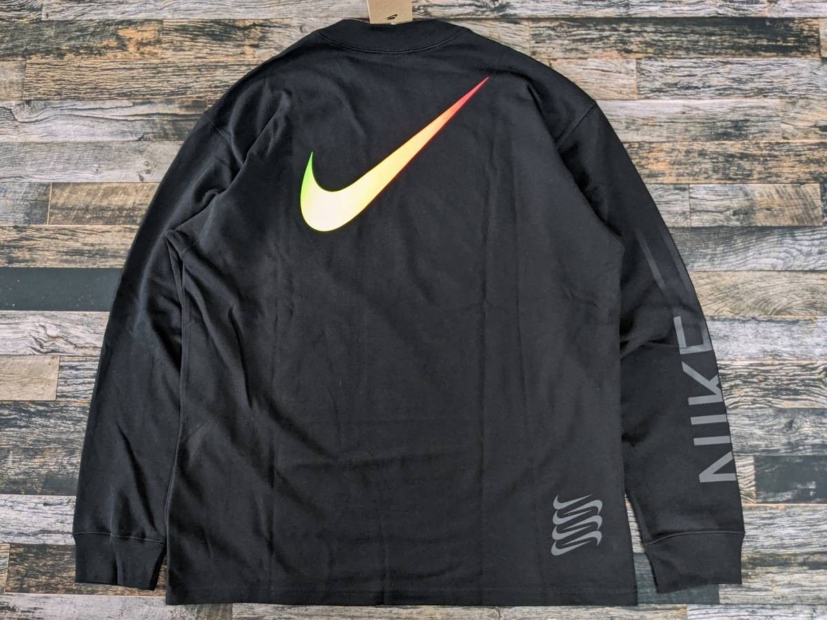 2XL ナイキ 厚手 ヘビー ビッグスウッシュ 長袖 ロンTシャツ 黒 2XL ナイキ 厚手 ヘビー ビッグスウッシュ 長袖 ロンTシャツ 黒