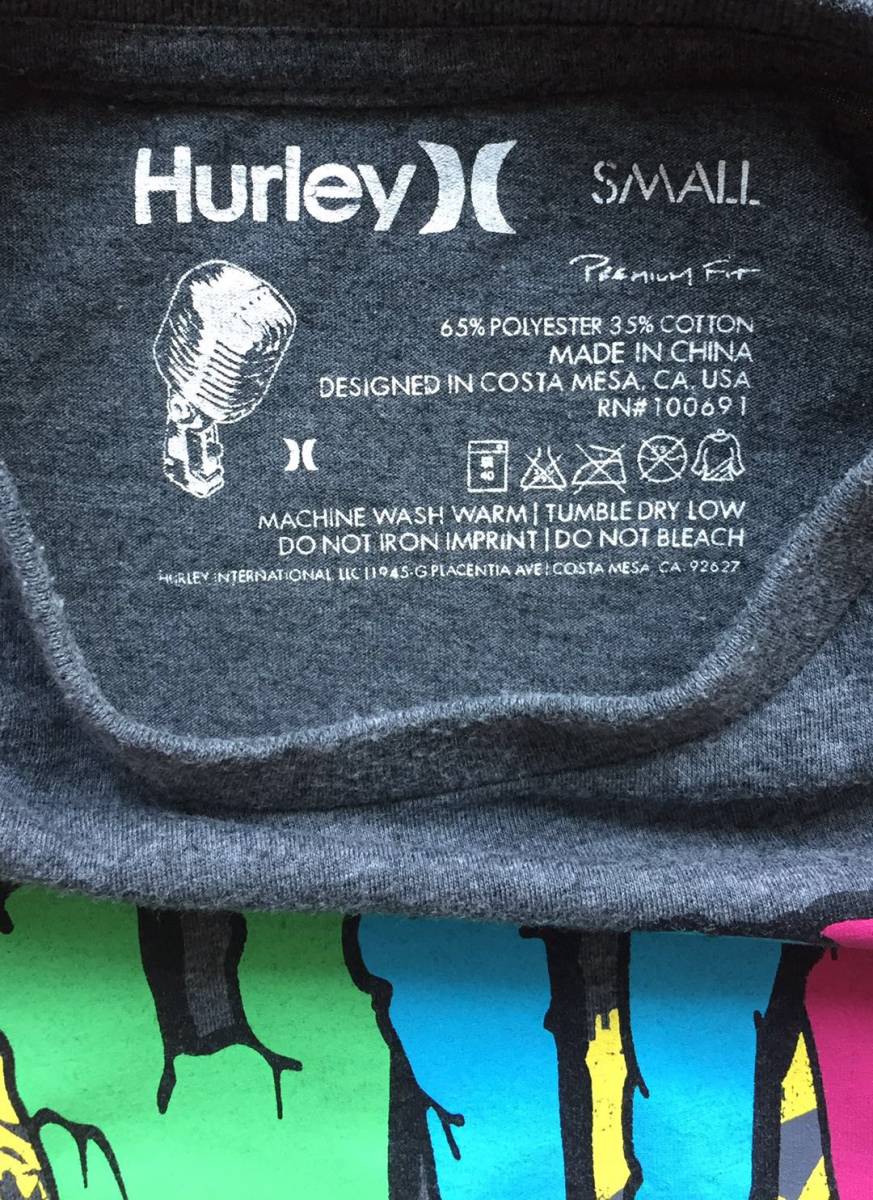 Hurley X* Harley Tee shirt* футболка * уголь *S* стоимость доставки 230 иен 