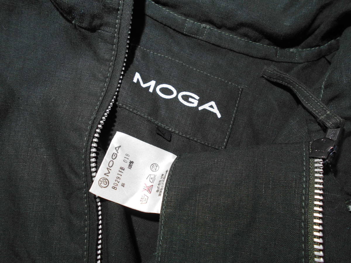 L027 beautiful goods!#MOGA Moga *. moss green / flax linen*ZIP the best #2
