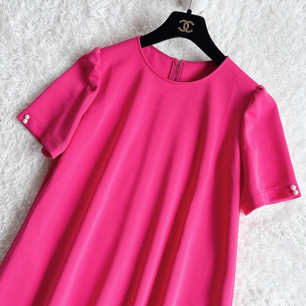 2023 Rene “Happy Berry” ワンピース ベリーピンク 36 パール 2023 Rene “Happy Berry” ワンピース ベリーピンク 36 パール
