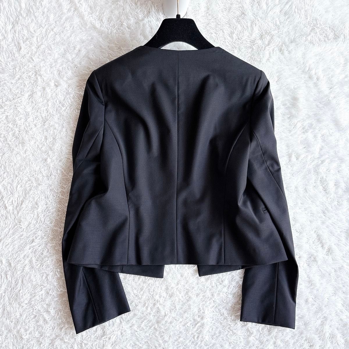 セオリーリュクス EXECUTIVE ノーカラージャケット ブラック 黒 セオリーリュクス EXECUTIVE ノーカラージャケット ブラック 黒