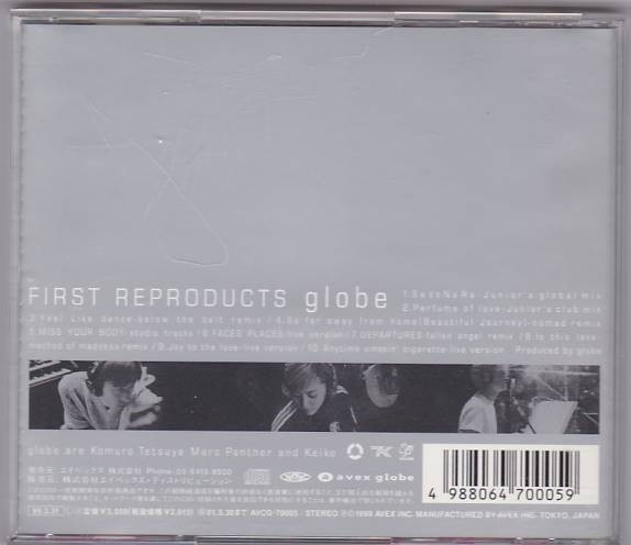 ■CD FIRST REPRODUCTS ファースト・リプロダクツ *globe/グローブ 全10曲収録 ■_画像2