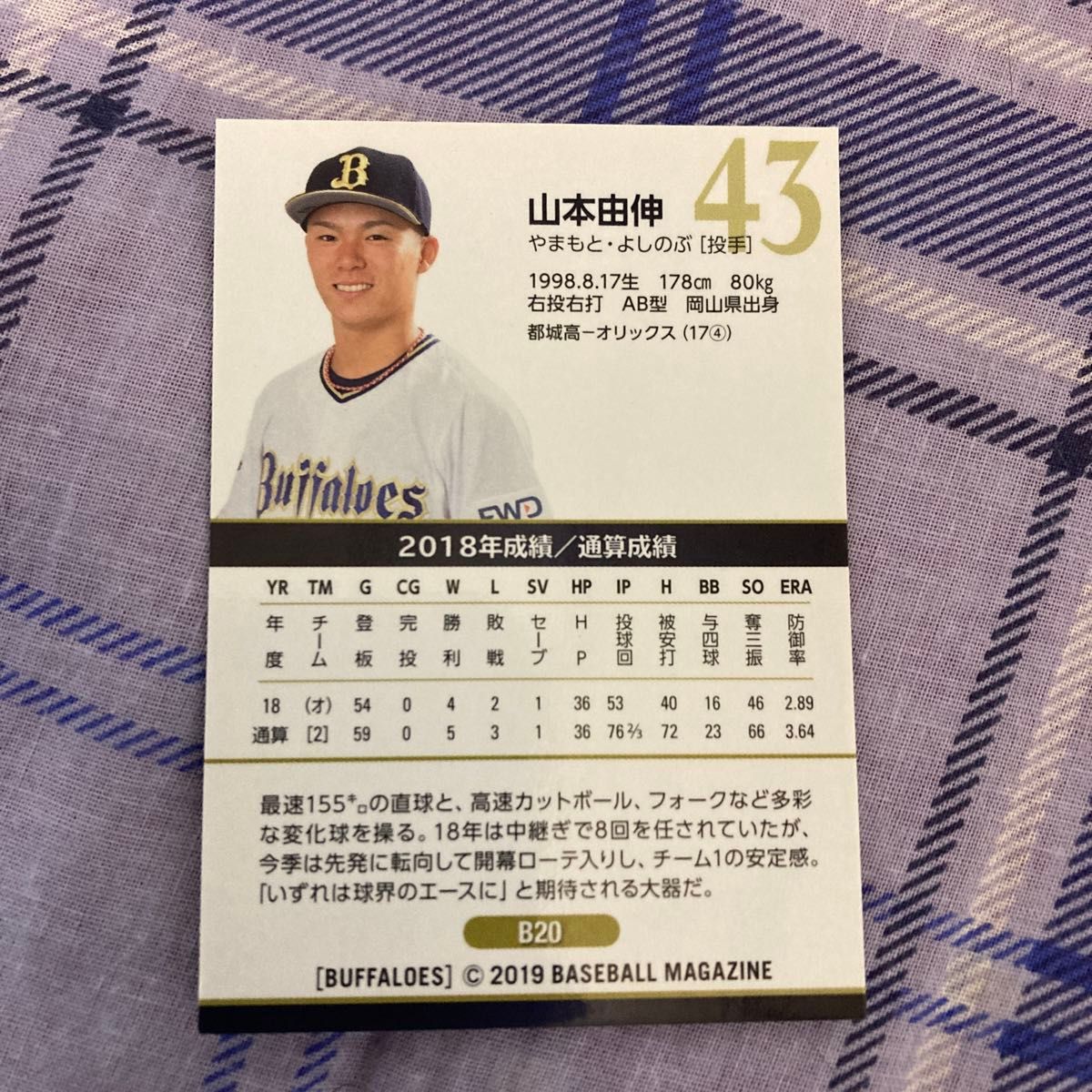 BBM 2019 オリックスバファローズ(現LA ロサンゼルス ドジャース BBM 2019 オリックスバファローズ(現LA ロサンゼルス ドジャース