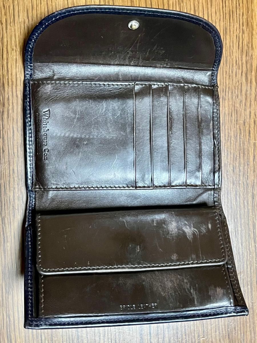 Whitehouse Cox ホワイトハウスコックス 3つ折り財布 ネイビー Whitehouse Cox ホワイトハウスコックス 3つ折り財布 ネイビー