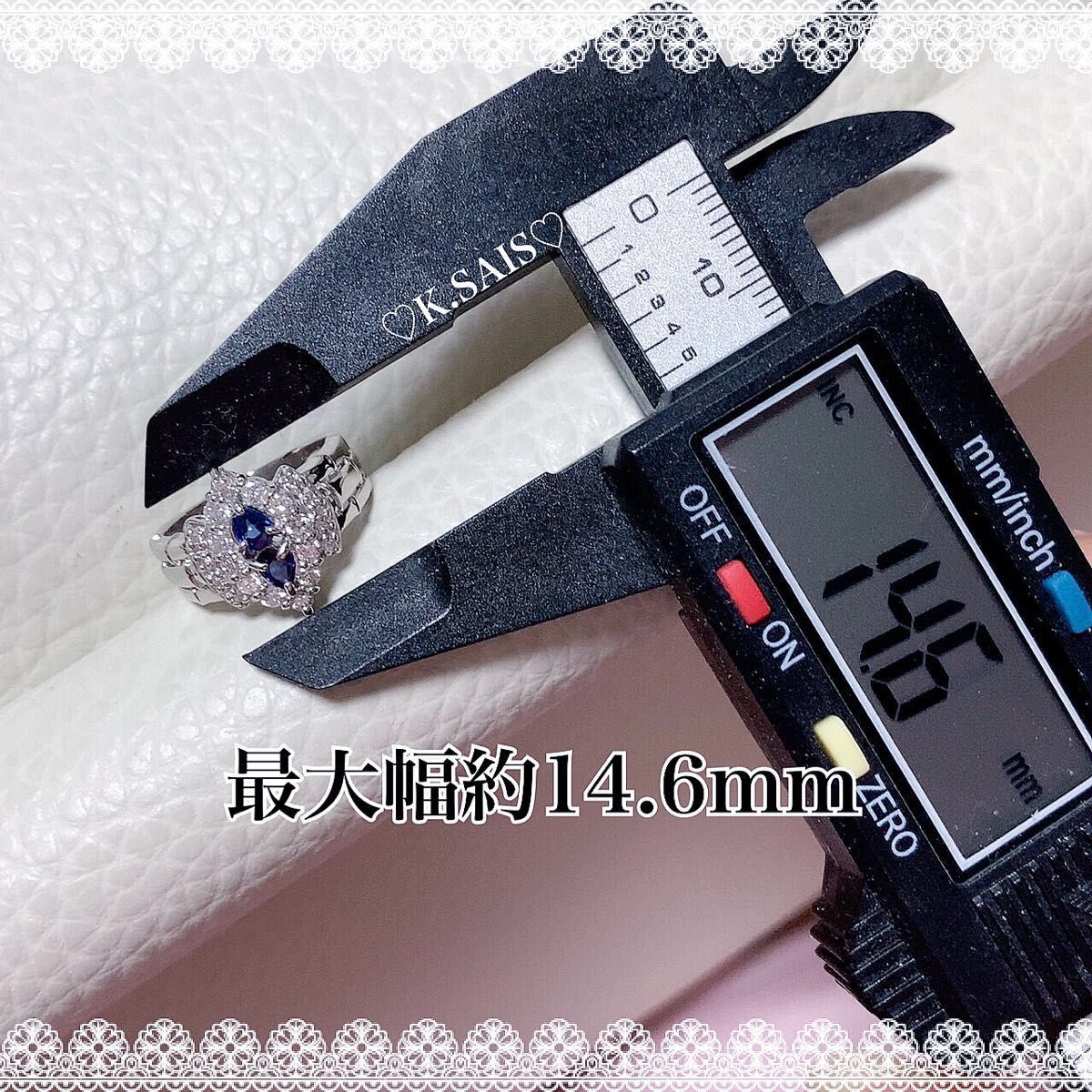 Pt900 サファイア リング ダイヤモンド リング 6 75g 豪華 Pt900 サファイア リング ダイヤモンド リング 6 75g 豪華