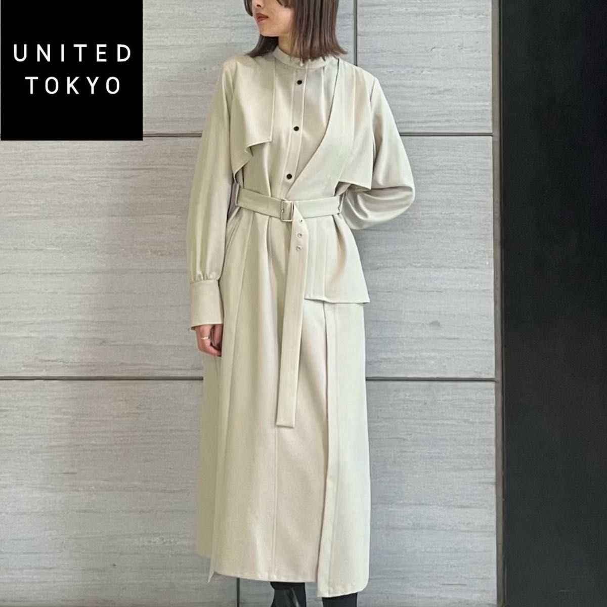 美品 ユナイテッド トウキョウ カバーシェイプドワンピース WEB 美品 ユナイテッド トウキョウ カバーシェイプドワンピース WEB