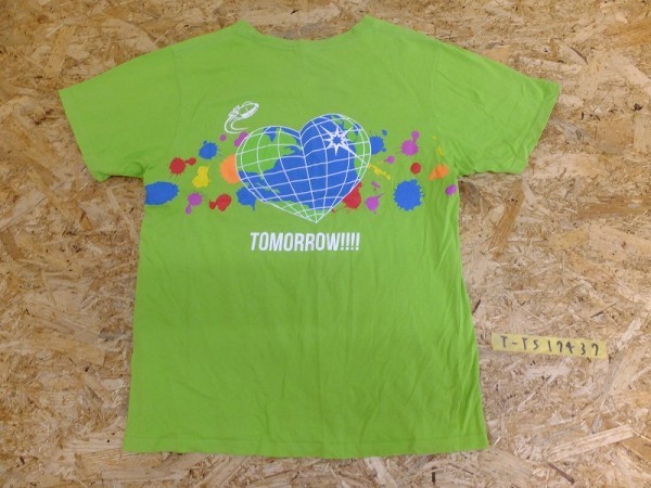 ＜送料280円＞GReeeeN メンズ ビッグロゴプリント ライブ 半袖Tシャツ XL 黄緑_画像3