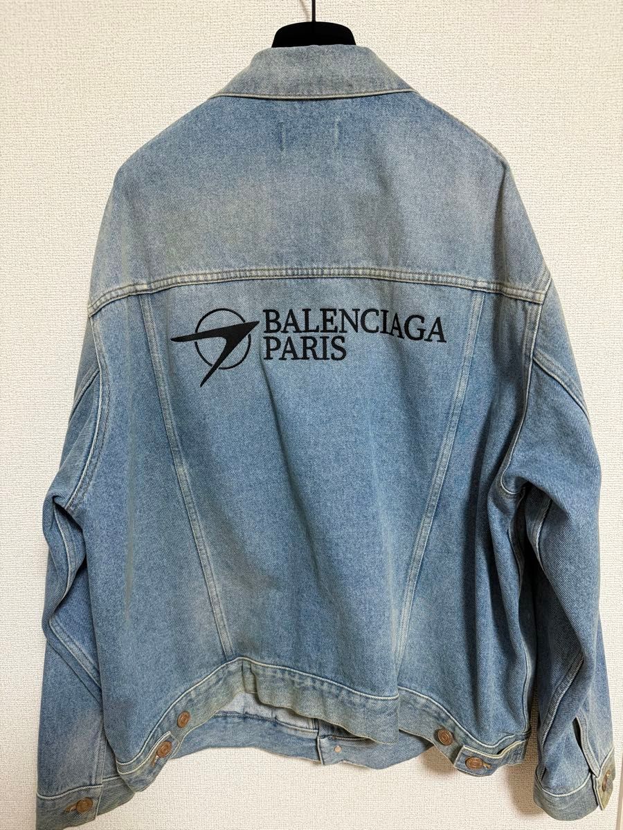 【BALENCIAGA】DIY デニム ジャケット インディゴブルー Gジャン BALENCIAGA デニムジャケット デニム インディゴ ブルー xs