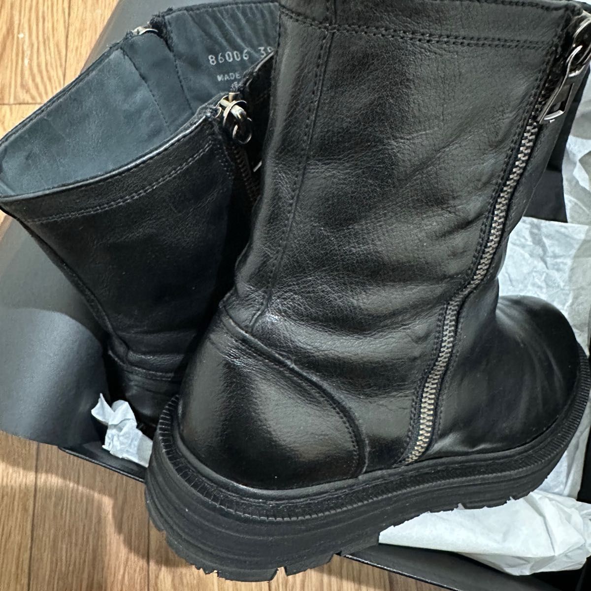 STURLINI】 BOOTS BOTH SIDES ZIP UP 39 ブラック ショート STURLINI】 BOOTS BOTH SIDES ZIP UP 39 ブラック ショート