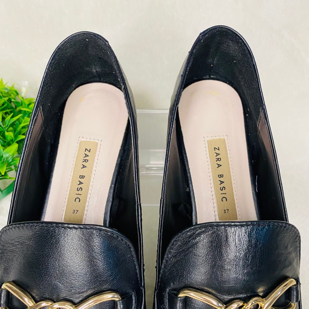 ZARA ローファー ブラック チェーン 37 レディース|Yahoo ZARA ローファー ブラック チェーン 37 レディース|Yahoo