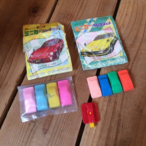  rare rare * minicar collection * eraser 8 pcs. set * starter departure . pcs attaching * lowrider * Skyline passenger use type new car make * car * that time thing * Showa Retro former times 