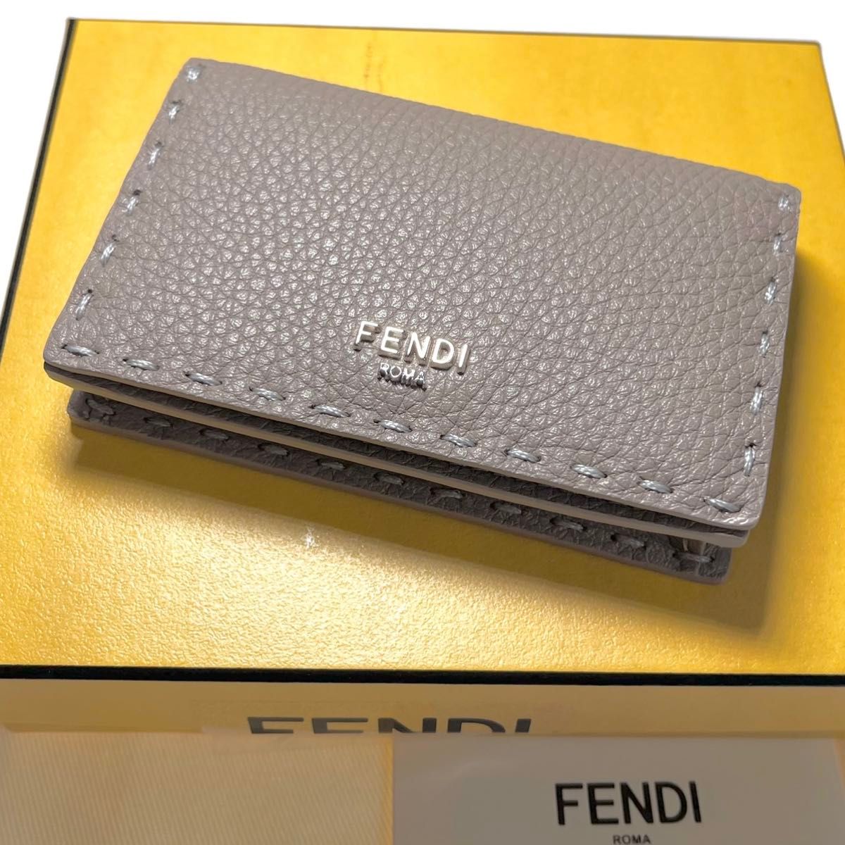 極美品 FENDI 名刺入れ カードケース グレージュ a668|Yahoo 極美品 FENDI 名刺入れ カードケース グレージュ a668|Yahoo