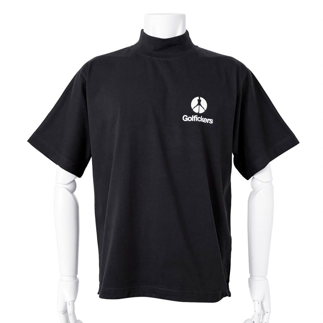 【Golfickers】モックネックシャツ ブラック 新品未使用】Golfickers 半袖モックネック ブラック XLサイズ
