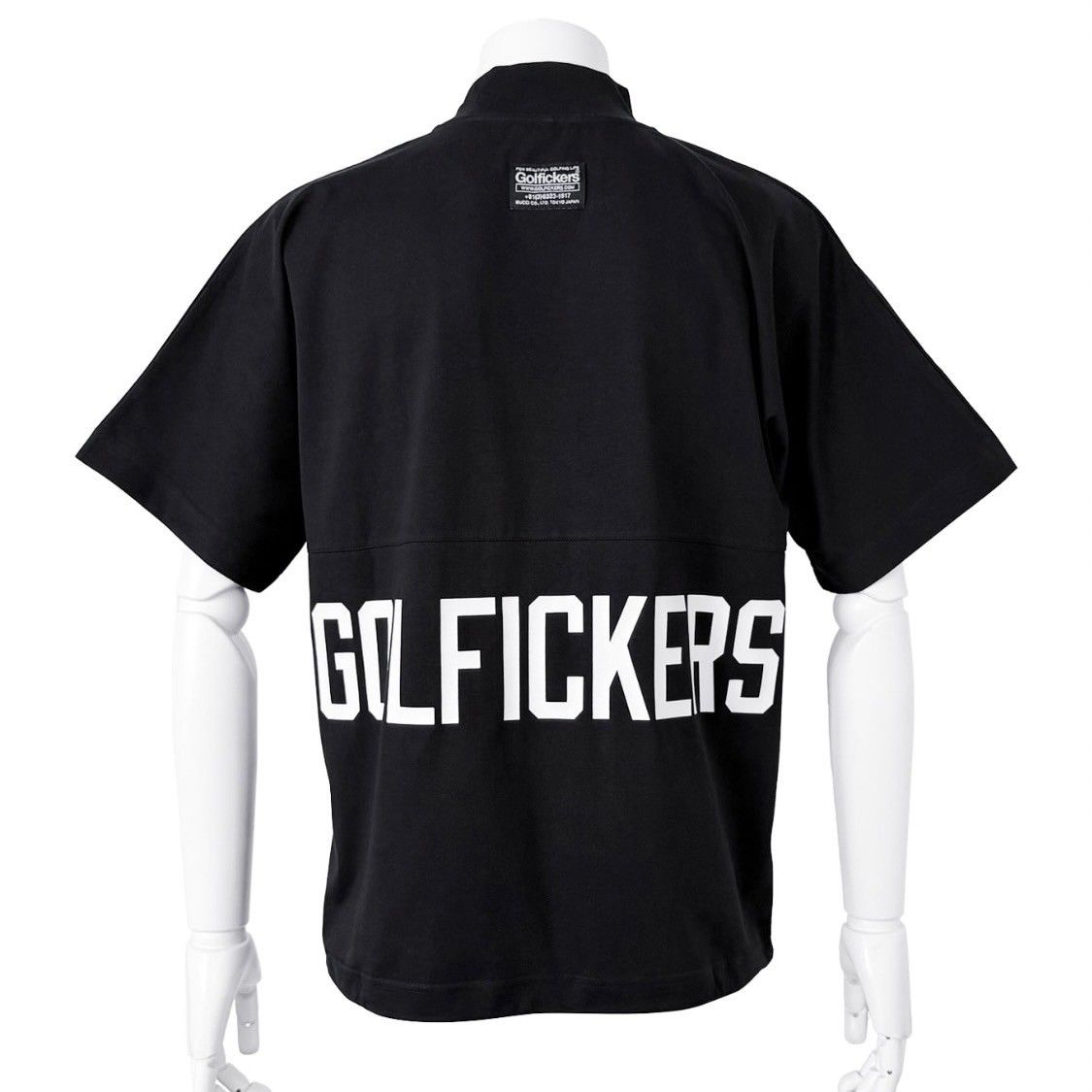BEAMS GOLF 黒 XLサイズ モックネック半袖シャツ 新品未使用】Golfickers 半袖モックネック ブラック XLサイズ