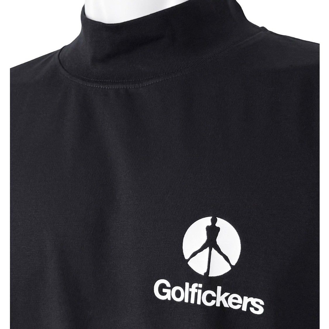 golfickers モックネックT 新品未使用】Golfickers 半袖モックネック ブラック XLサイズ
