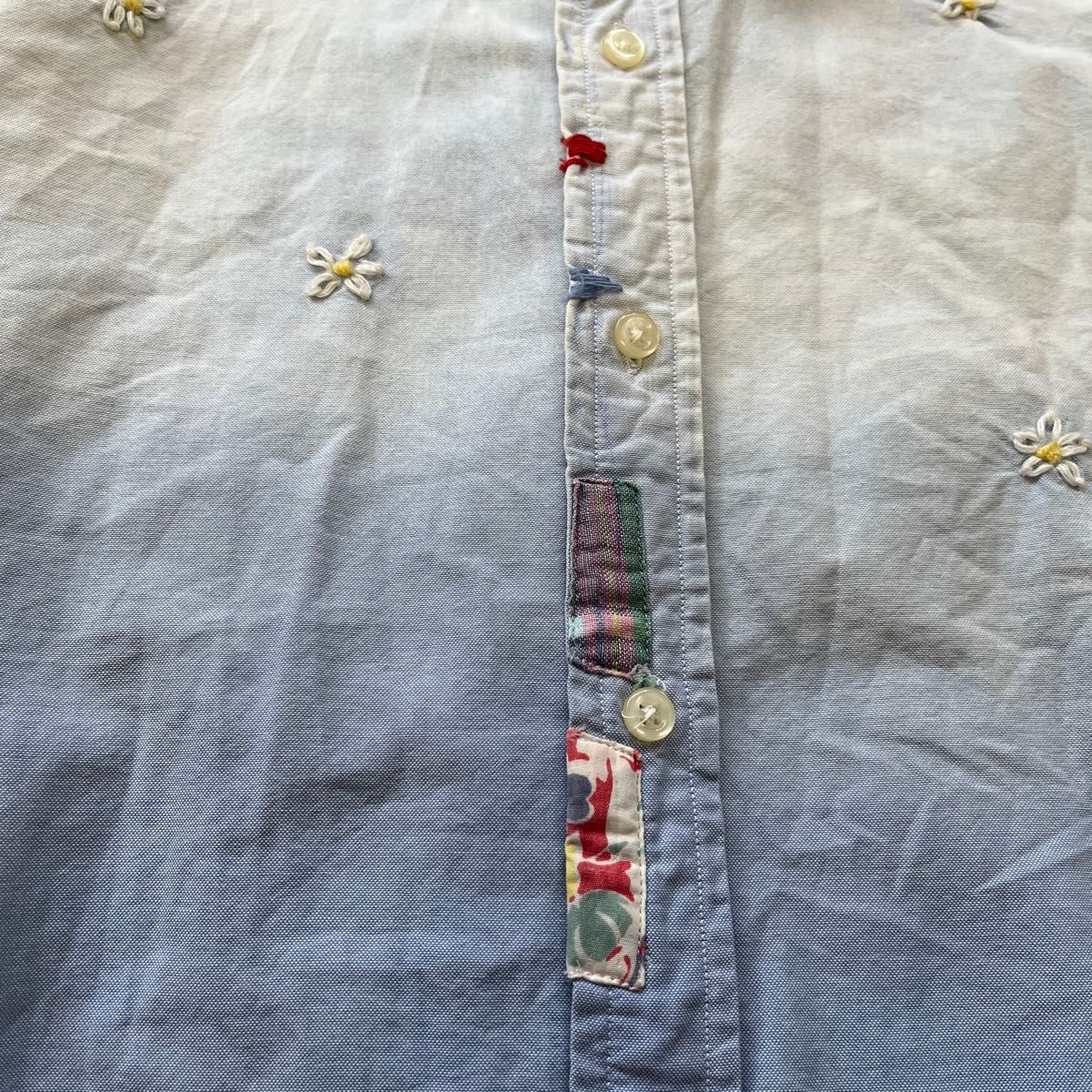 希少 ポロラルフローレン 刺繍ツギハギデニムシャツ サイズ2 希少 ポロラルフローレン 刺繍ツギハギデニムシャツ サイズ2