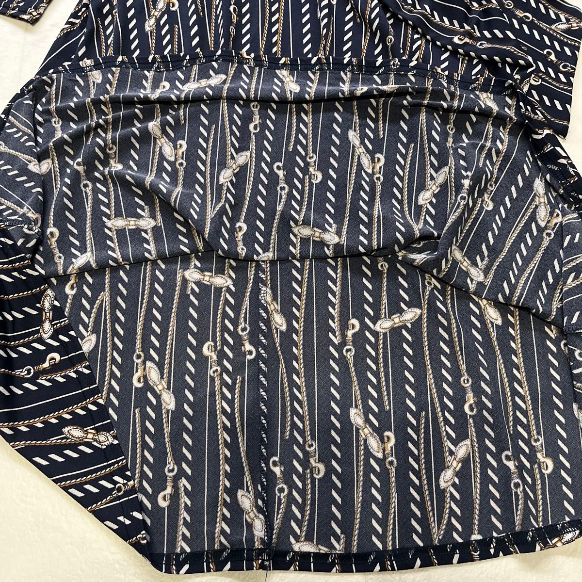 美品 EGERIE エジェリ カシュクール風ワンピース チェーン柄 美品 EGERIE エジェリ カシュクール風ワンピース チェーン柄
