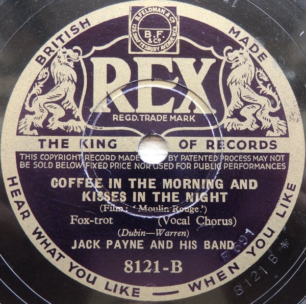 SP JACK PAYNE AND HIS BAND WAGON WHEELS / COFFEE IN THE MORNING AND KISSES IN THE NIGHT 英盤_画像4