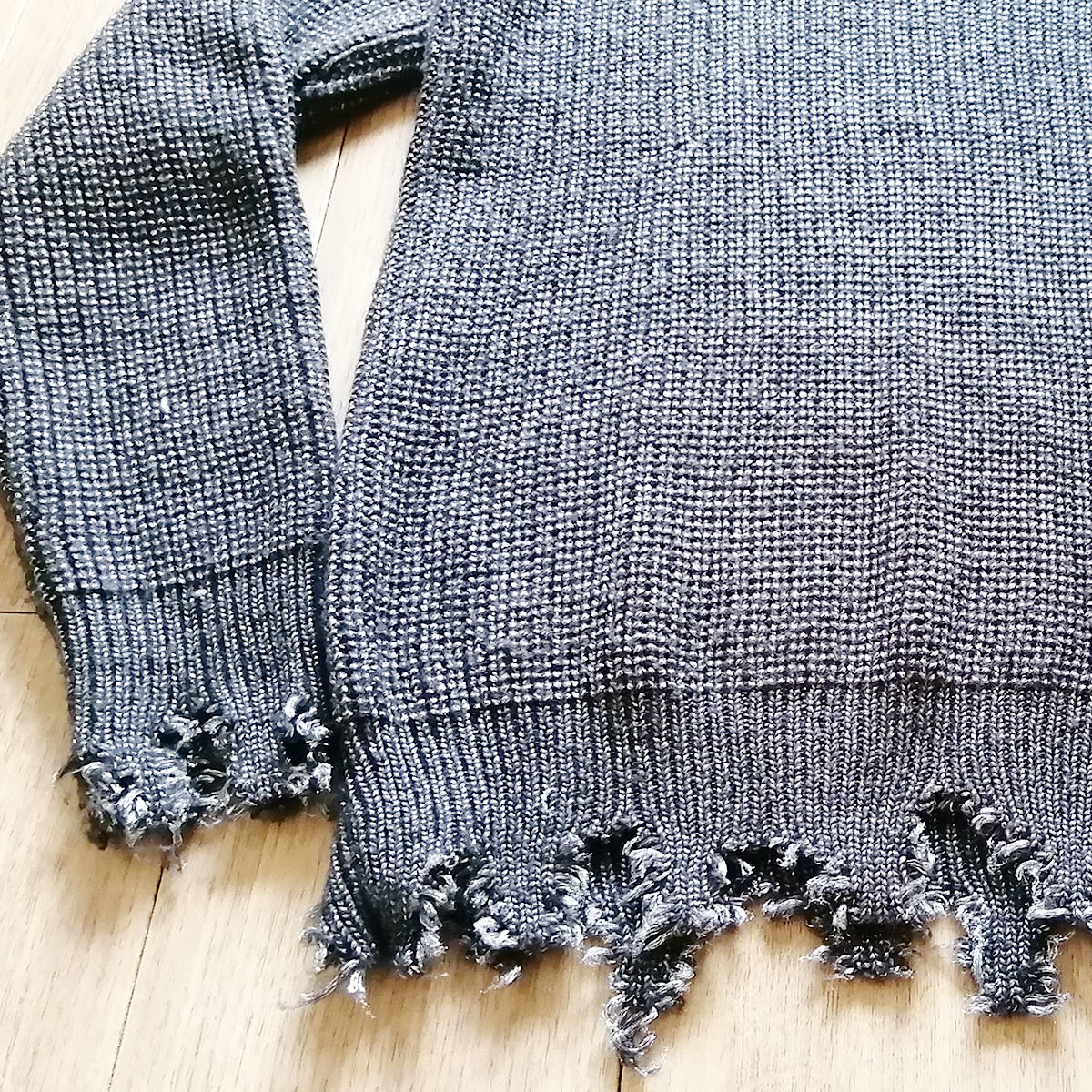 attack the mind 7 Knit Boutique 9200 ニット ダメージ加工 グレー ダメージ 加工 アタックザマインド_画像9