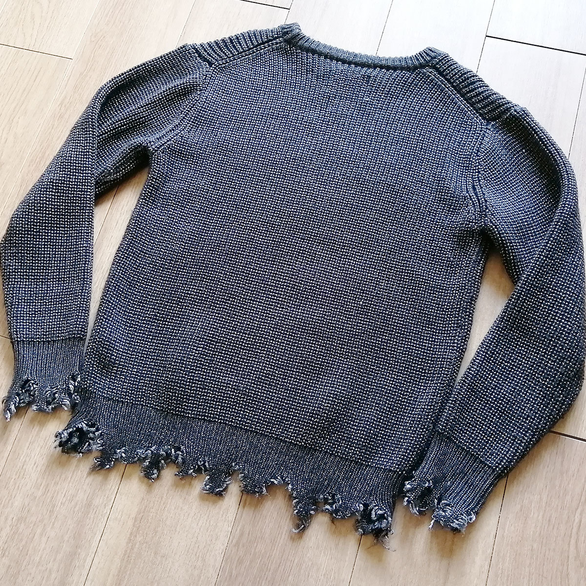 attack the mind 7 Knit Boutique 9200 ニット ダメージ加工 グレー