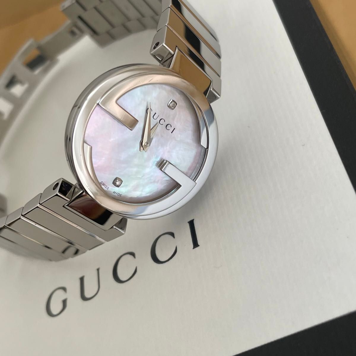 新品同様 極美品 GUCCI グッチ インターロッキング ダイヤ 新品同様 極美品 GUCCI グッチ インターロッキング ダイヤ