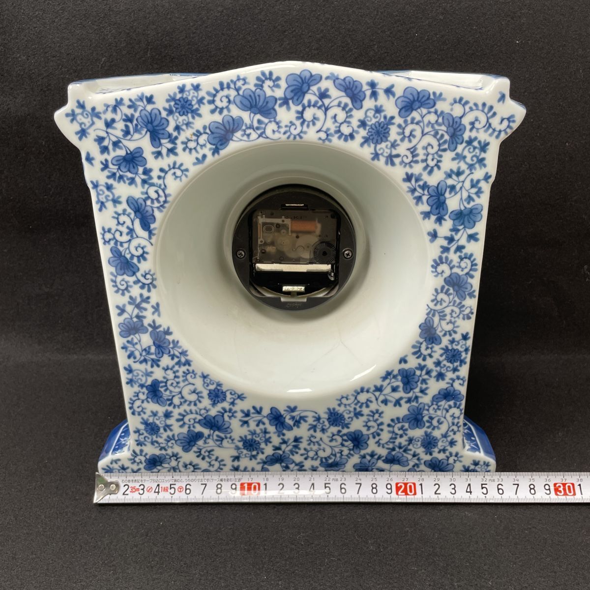 8P2 動作確認済 置時計 龍峰窯 陶器 インテリア 風景画 置物 8P2 動作確認済 置時計 龍峰窯 陶器 インテリア 風景画 置物