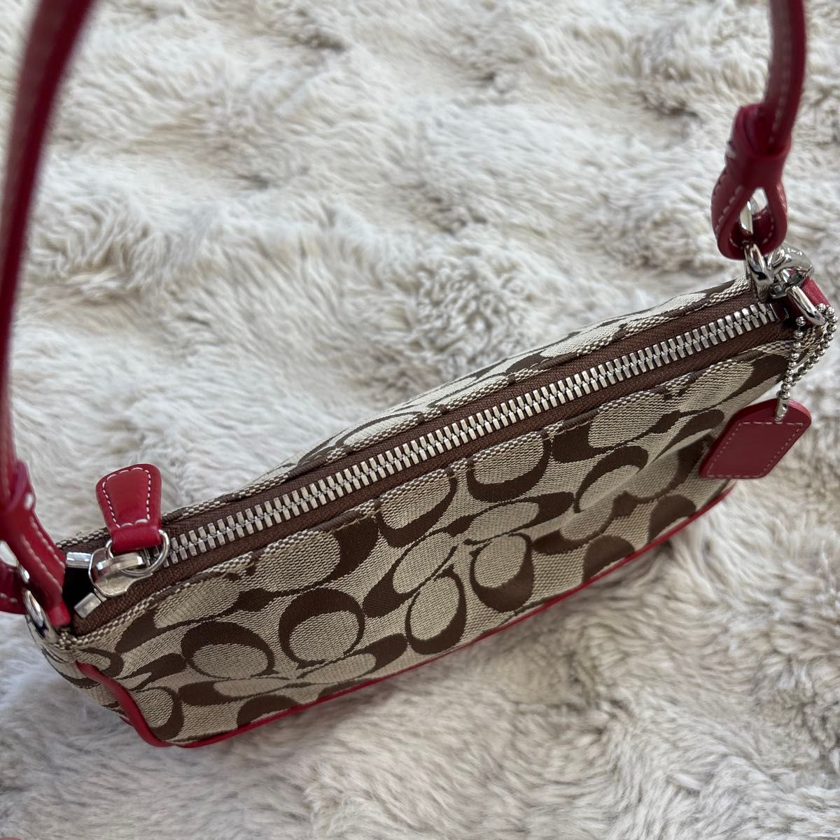COACH コーチ シグネチャー キャンバス レザー ハンドバッグ COACH コーチ シグネチャー キャンバス レザー ハンドバッグ
