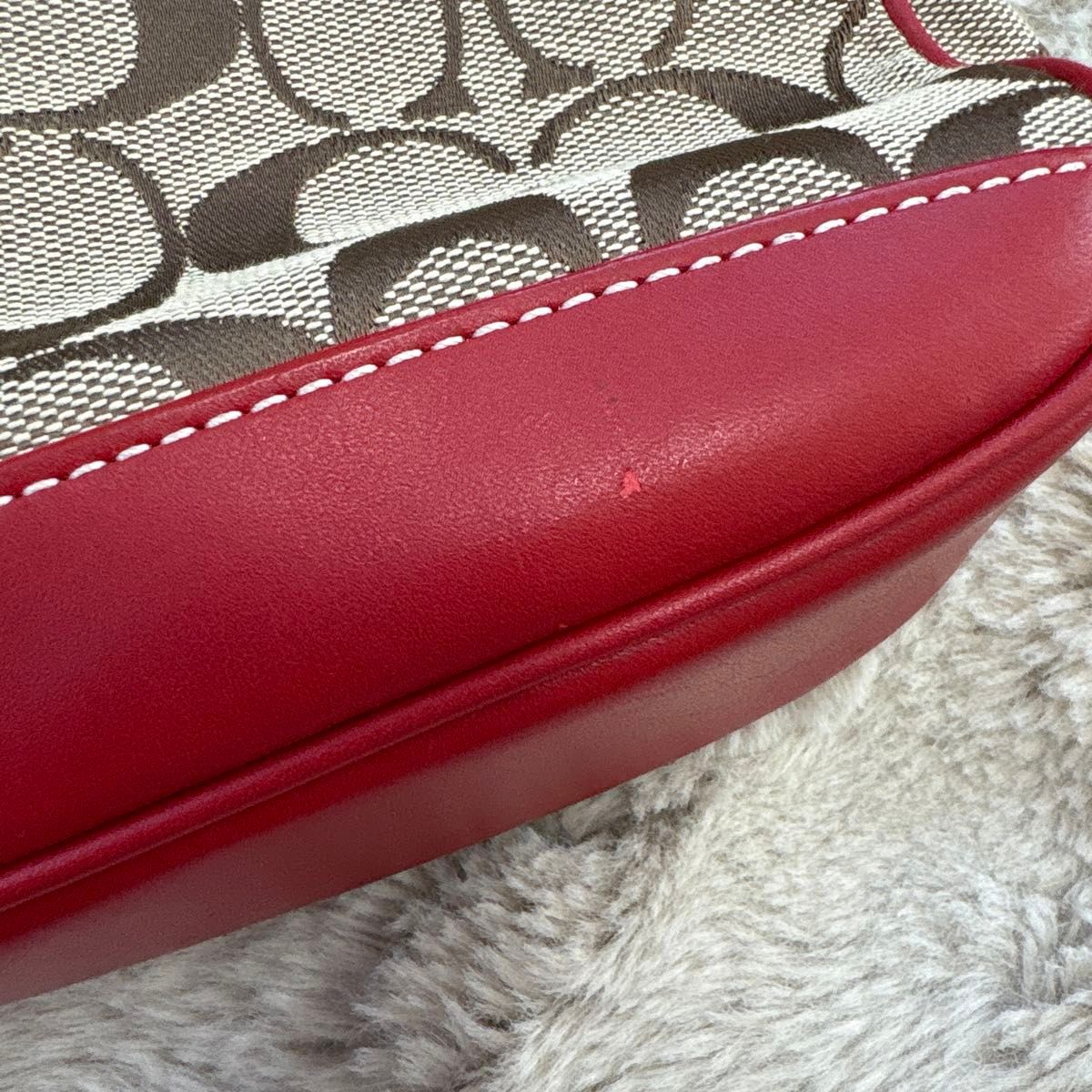 COACH コーチ シグネチャー キャンバス レザー ハンドバッグ COACH コーチ シグネチャー キャンバス レザー ハンドバッグ