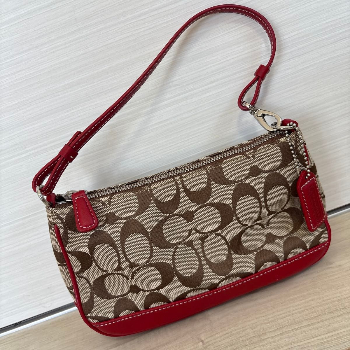 COACH コーチ シグネチャー キャンバス レザー ハンドバッグ COACH コーチ シグネチャー キャンバス レザー ハンドバッグ