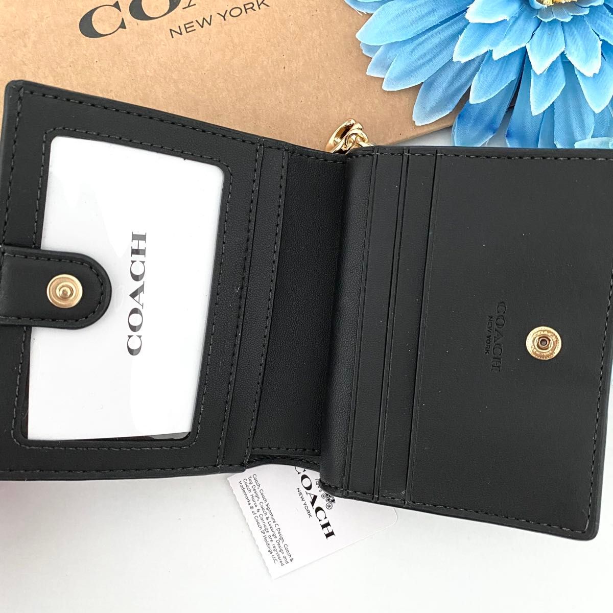 新品 COACH コーチ 折り財布 ブラック レザー|Yahoo!フリマ(旧 新品 COACH コーチ 折り財布 ブラック レザー|Yahoo!フリマ(旧