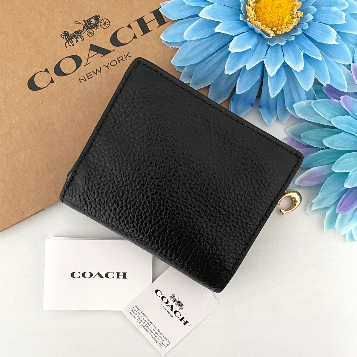 新品 COACH コーチ 折り財布 ブラック レザー|Yahoo!フリマ(旧 新品 COACH コーチ 折り財布 ブラック レザー|Yahoo!フリマ(旧
