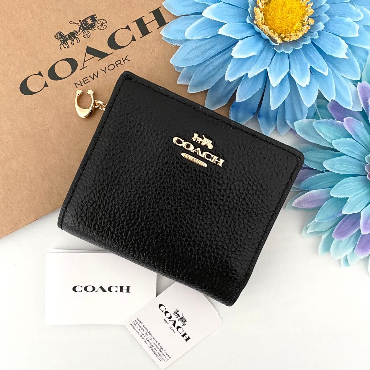 新品 COACH コーチ 折り財布 ブラック レザー|Yahoo!フリマ(旧 新品 COACH コーチ 折り財布 ブラック レザー|Yahoo!フリマ(旧