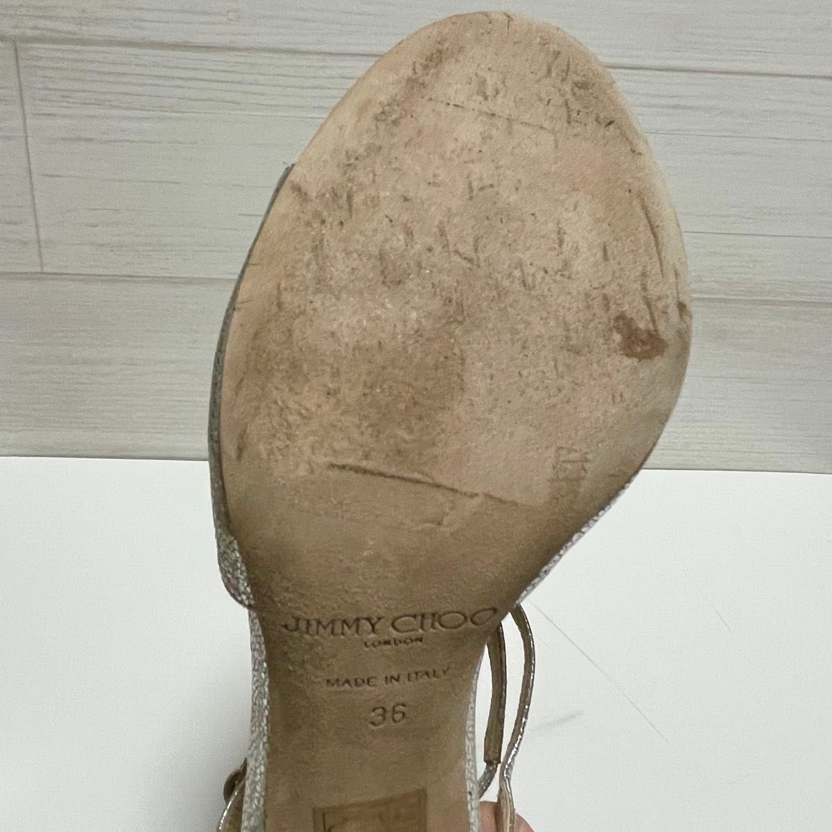 JIMMY CHOO ジミーチュウ アンクルストラップ パンプス シルバー JIMMY CHOO ジミーチュウ アンクルストラップ パンプス シルバー